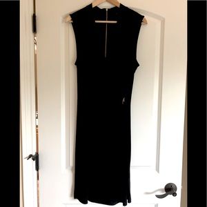 Ann Taylor: Black Sleeveless Wrap Dress.